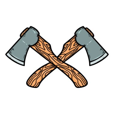 Çapraz eksenler beyaz arkaplanda izole edilmiş. Amblem, işaret, rozet için tasarım elemanı. Vektör illüstrasyonu