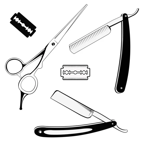 Blades and scissors — Stock Vector