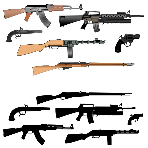 Conjunto de armas — Vector de stock