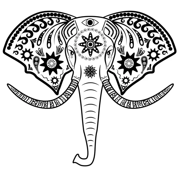 Cabeça de elefante — Vetor de Stock