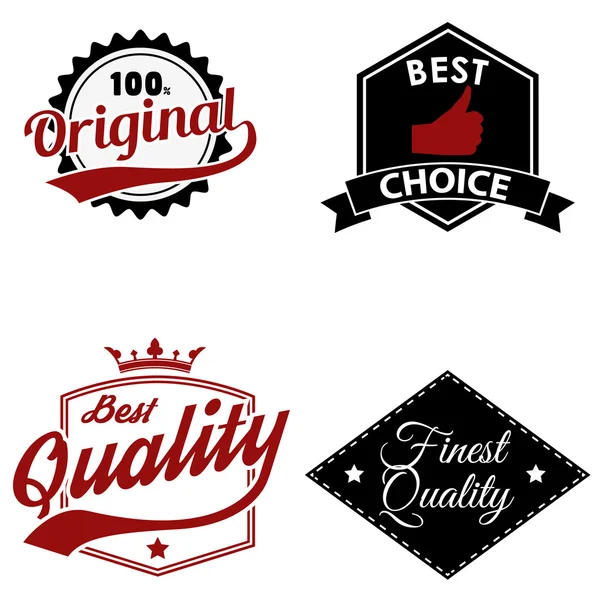 Quality emblems and labels — Stock Vector