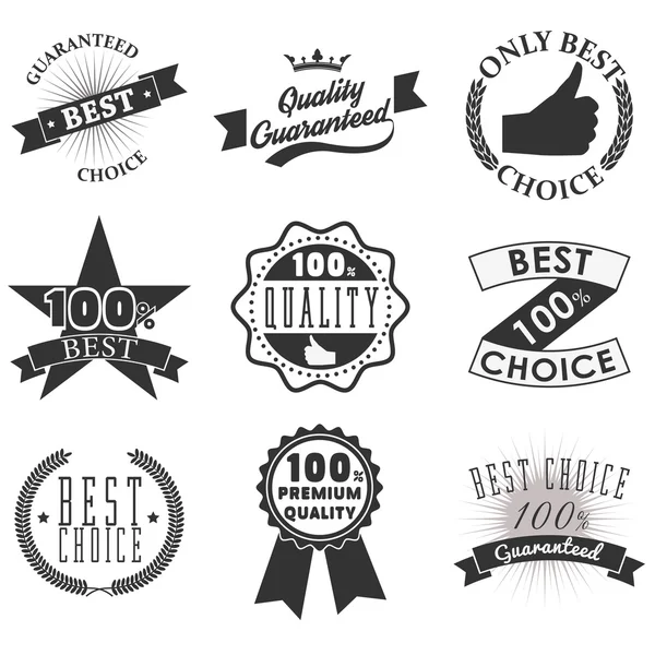 Emblemas y etiquetas de calidad — Archivo Imágenes Vectoriales
