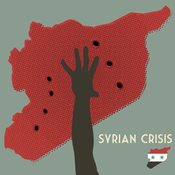 Syrian crisis — Stock Vector