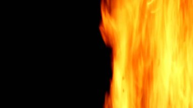 Yanan ateşle soyut bir arkaplan. Ateş hattı. Canlandırmayı ateşle.