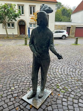 Şehir caddesindeki anıt, Osnabruck, Almanya 07.10.2025