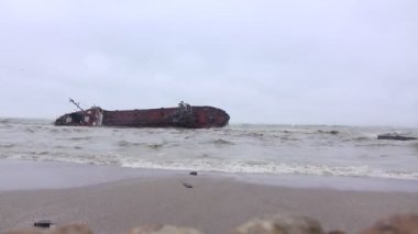 Odessa, Ukrayna 11.22.2019: Odessa sahilindeki 