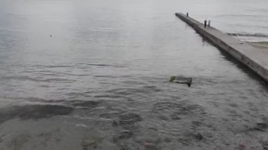 Deniz dalgaları. Yukarıdan görüntüle