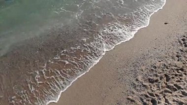 Sonbaharda deniz sahili. Hava görünümü