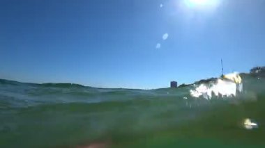 Deniz dalgaları. Yukarıdan görüntüle