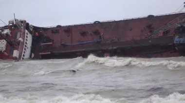 Odessa, Ukrayna 11.22.2019: Odessa sahilindeki 