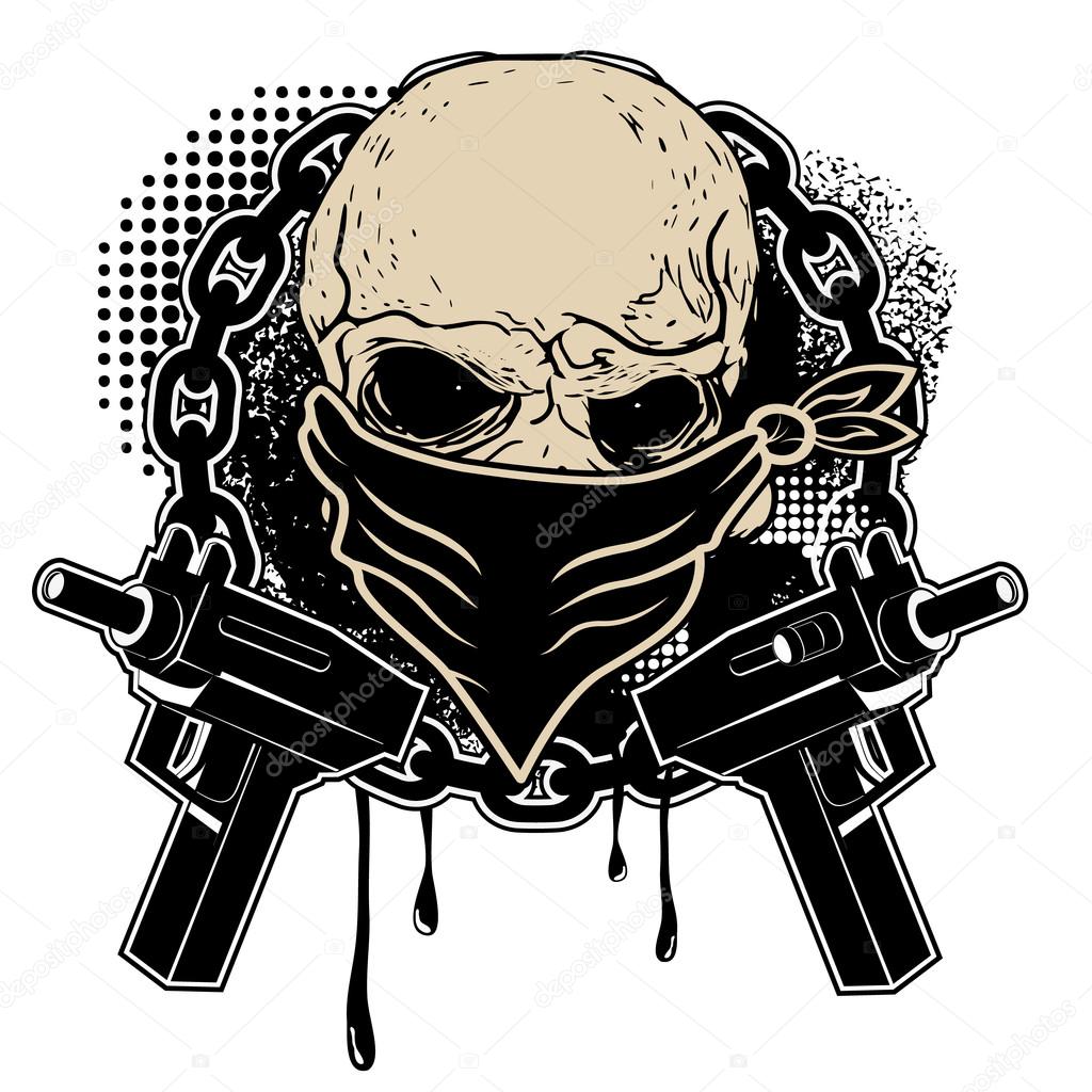 skull and two pistols