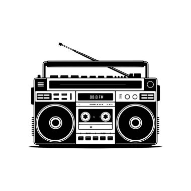 Beyaz arkaplanda izole edilmiş teyp görüntüsü. Poster, kart, afiş, logo, etiket, imza, rozet, t-shirt için tasarım ögesi. 