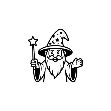 Uzun sakallı, yıldız kaplı şapkalı, sihirli değnek tutan dost canlısı bir büyücünün siyah beyaz çizgi film maskotu. Karakter basit, eğlenceli bir mizah anlayışına sahip..