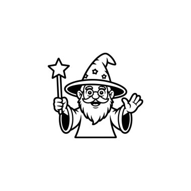 Uzun sakallı, yıldız kaplı şapkalı, sihirli değnek tutan dost canlısı bir büyücünün siyah beyaz çizgi film maskotu. Karakter basit, eğlenceli bir mizah anlayışına sahip..