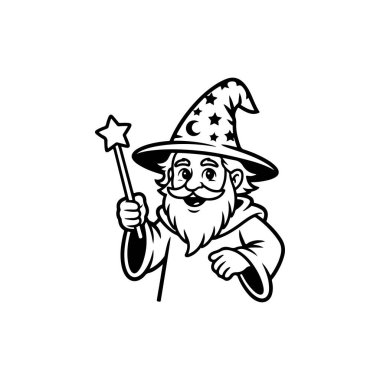 Uzun sakallı, yıldız kaplı şapkalı, sihirli değnek tutan dost canlısı bir büyücünün siyah beyaz çizgi film maskotu. Karakter basit, eğlenceli bir mizah anlayışına sahip..