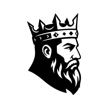 Kraliyet tacı takan güçlü, sakallı bir kralın profili monarşiyi, otoriteyi, gücü ve yüksek statüyü sembolize ediyor..