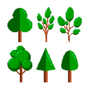 Beyaz arkaplanda izole edilmiş pikseller. Vektör illüstrasyonu