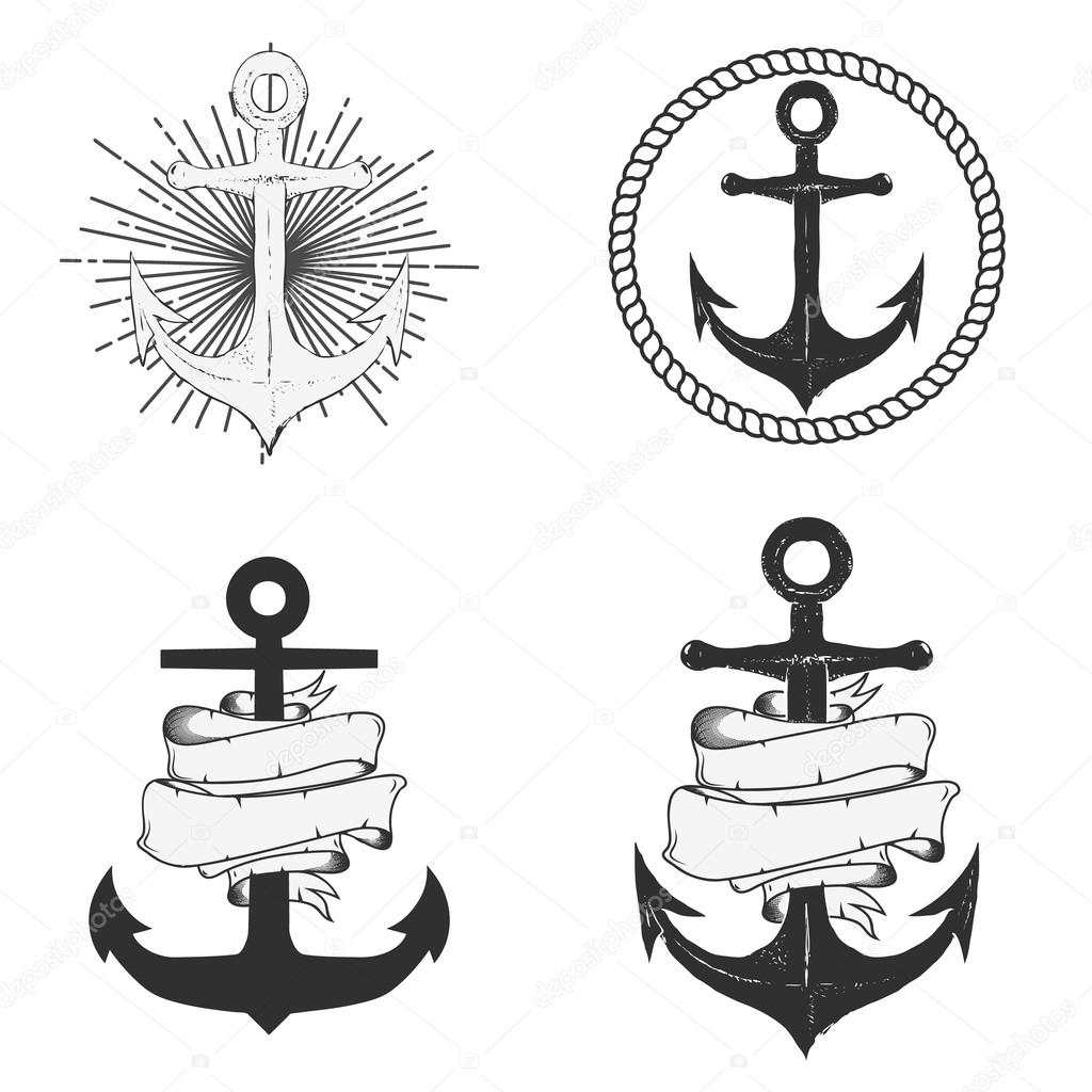 Anchors set.  Vector illustration