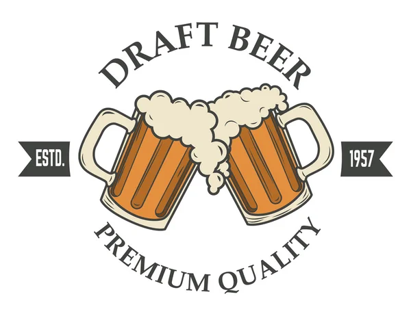 Draft beer logo — Stock Vector