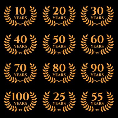 10-100 yıldönümü defne çelengi