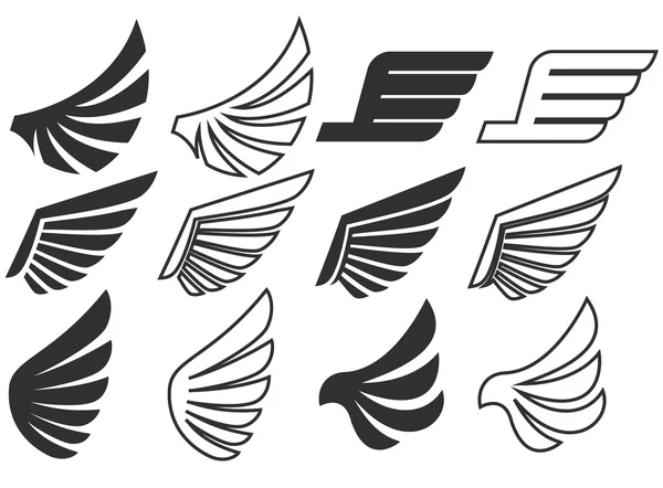 Wings vector set — Stock Vector