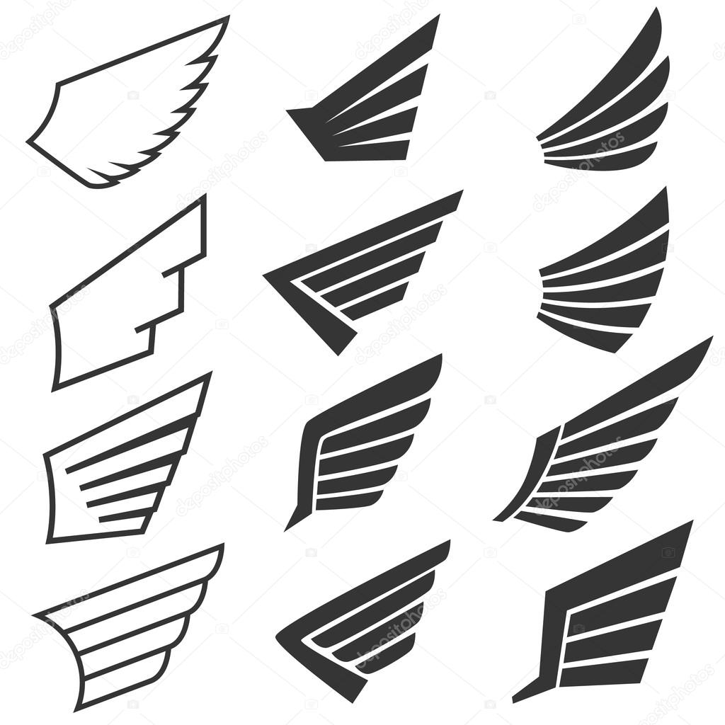 wings vector set