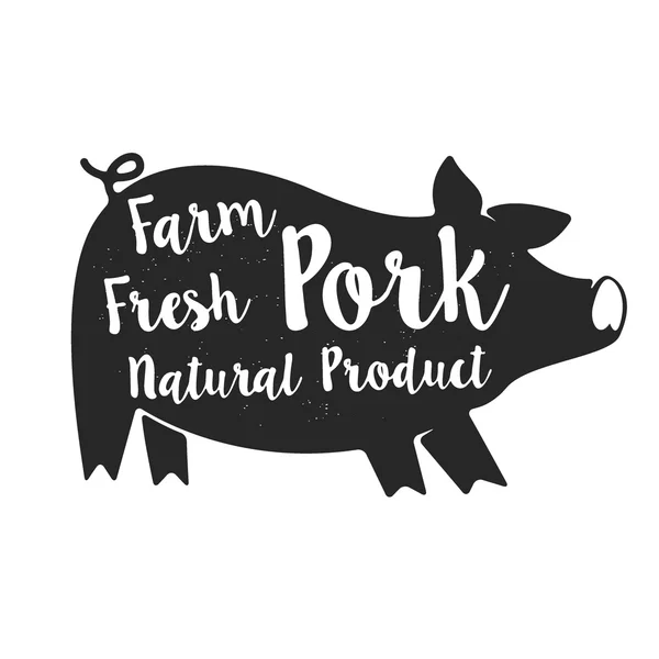 Farm fresh pork — Stock Vector