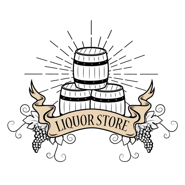 Liquor store label — Stock Vector