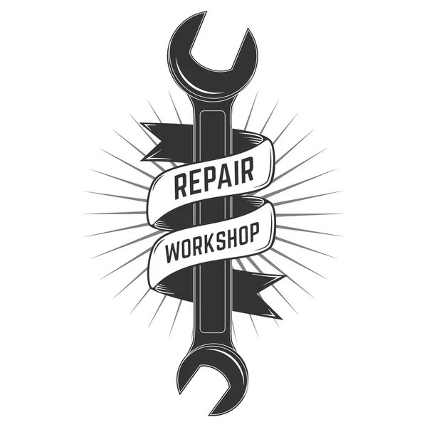 Reparera workshop etikett — Stock vektor