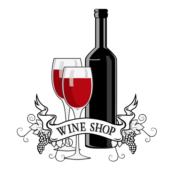 Etiqueta tienda de vinos — Vector de stock