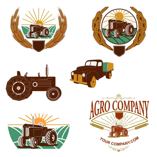 Agro entreprise modèle de logo . — Image vectorielle