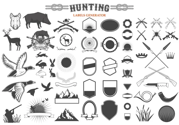 Hunting label renerator — Stock Vector