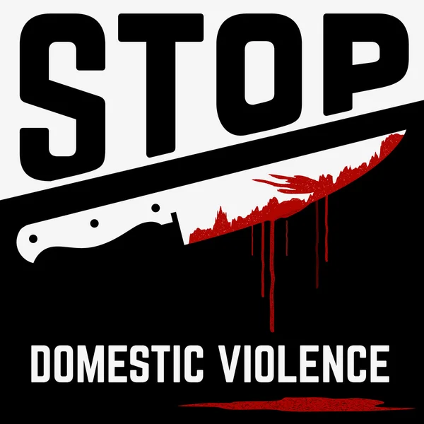 Stop domistic geweld — Stockvector