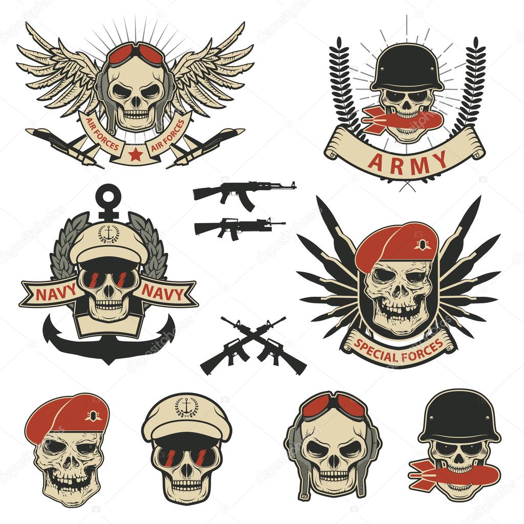 Army skull Vector Art Stock Images  Depositphotos