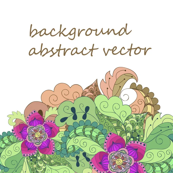 Soyut vektör arka plan, çiçekler, karalamalar, düğün davetiyesi