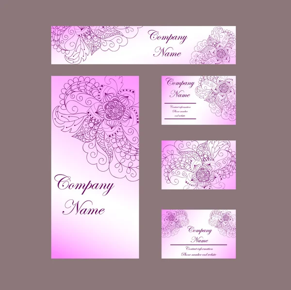 Kartvizit davetiyeleri yeşil. İş ar için vektör şablon