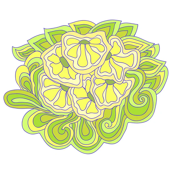 soyut çiçek desenli, Doodle, örnek şablon için kumaş, kartlar, el ilanları