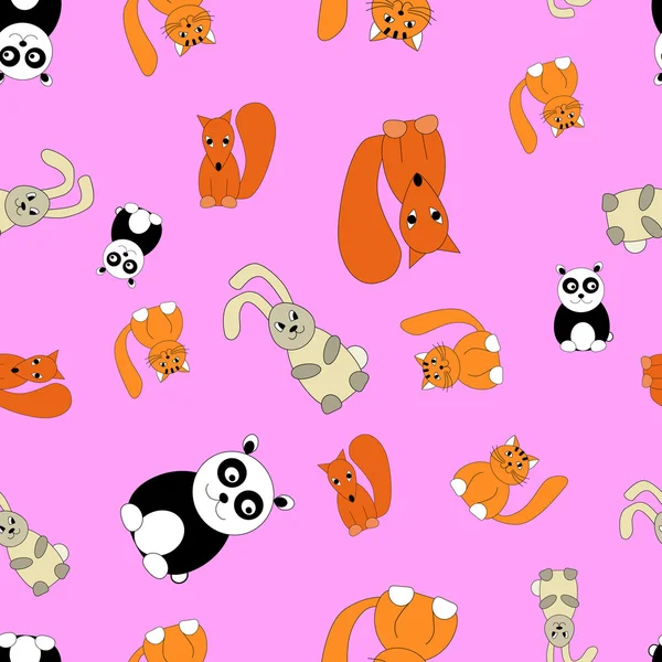 Seamless modeli. Çizilmiş hayvan. İdeal kumaş ve kağıt, bebek davet üzerine basım için