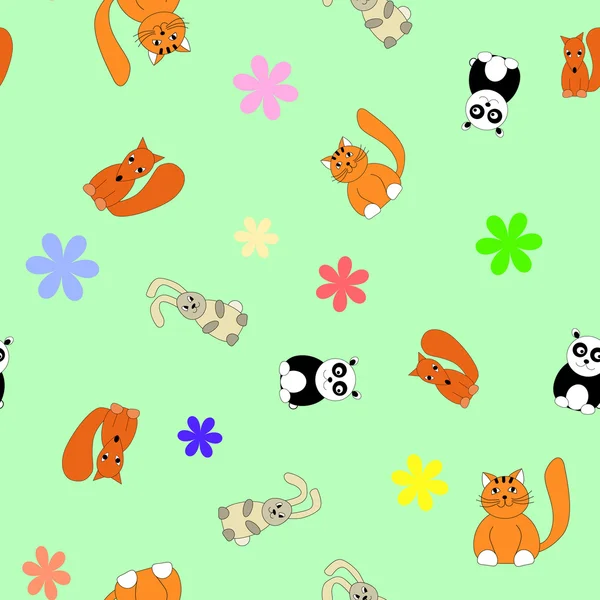 Seamless modeli. Çizilmiş hayvan. İdeal kumaş ve kağıt, bebek davet üzerine basım için