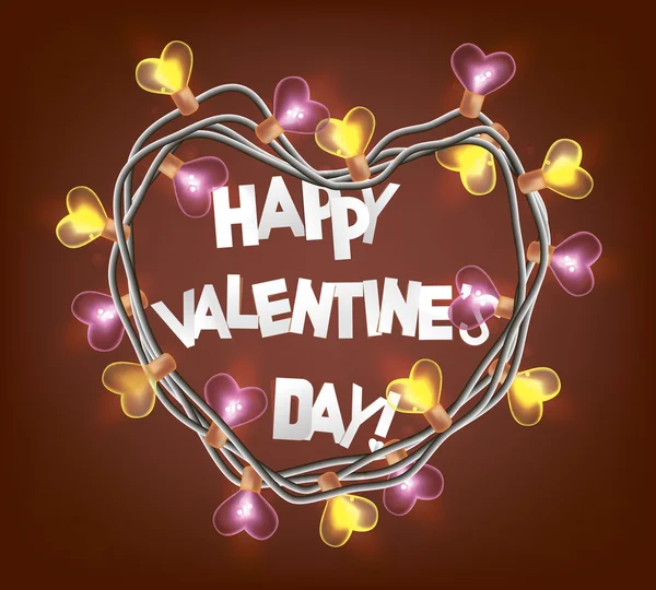 tatil Valentine ampul kalp