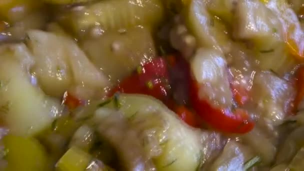 Cooked vegetables. — Stock Video