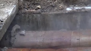 Break içinde nargile Yakınlaştır, boru hattı kaza ses. Seçeneklere Russia.2015 17 Eylül