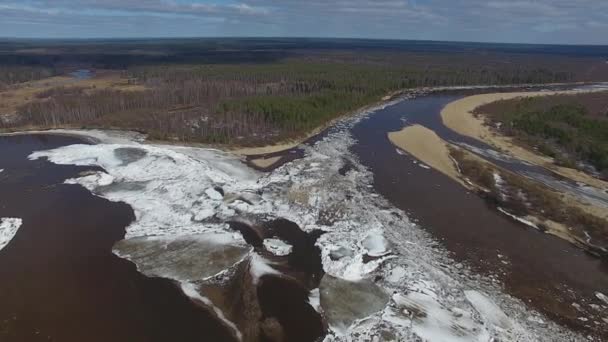 Video Está Tomado Del Dron Dron Vuela Sobre Río Primavera Videoclip