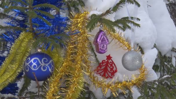Decoraciones en la Navidad — Vídeo de stock