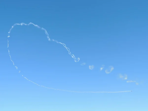 Weird Shape Cloud Made Plane — Stock Photo, Image