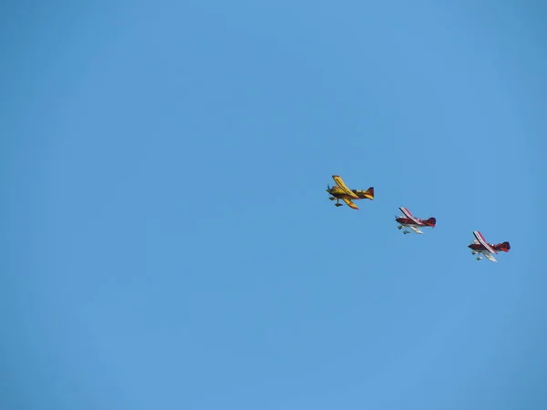 Tres Aviones Volando Juntos — Foto de Stock