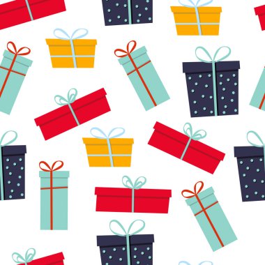Renkli hediye kutuları, kusursuz desenler.. 