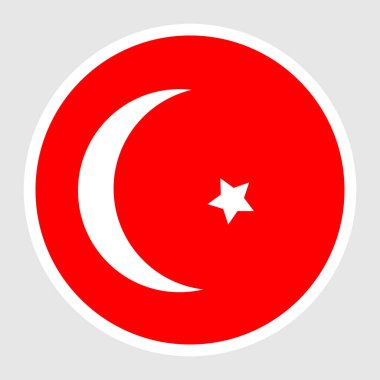 Türkiye Bayrak Yuvarlak Daire Simgeleri.