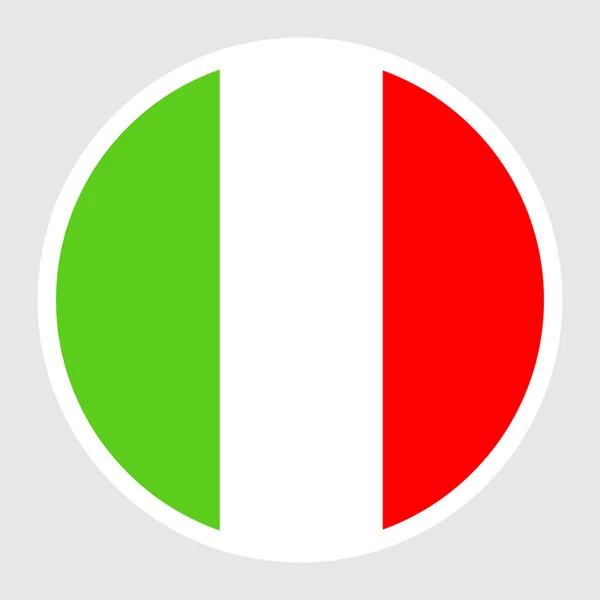 Italy Flag Flat Circle Icons — Stock Vector