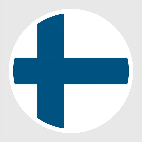 Finlandia Bandera Flat Circle Iconos — Archivo Imágenes Vectoriales